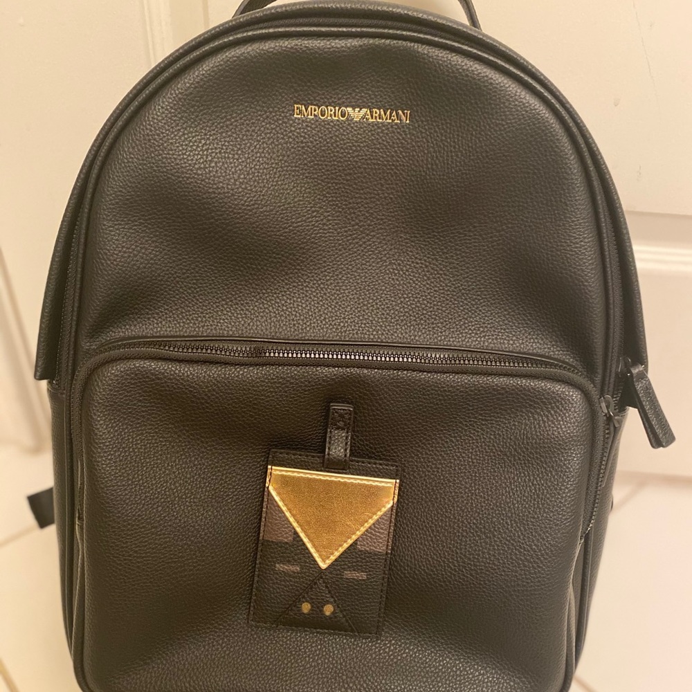 Emporio Armani leather backpack